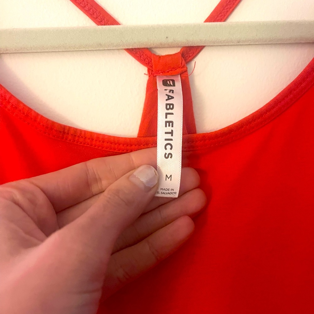 Fabletics red workout tank - Picture 2 of 3